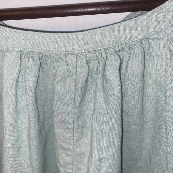 Women's Muted Pastel Sage Green Blouse - Picture 7 of 11